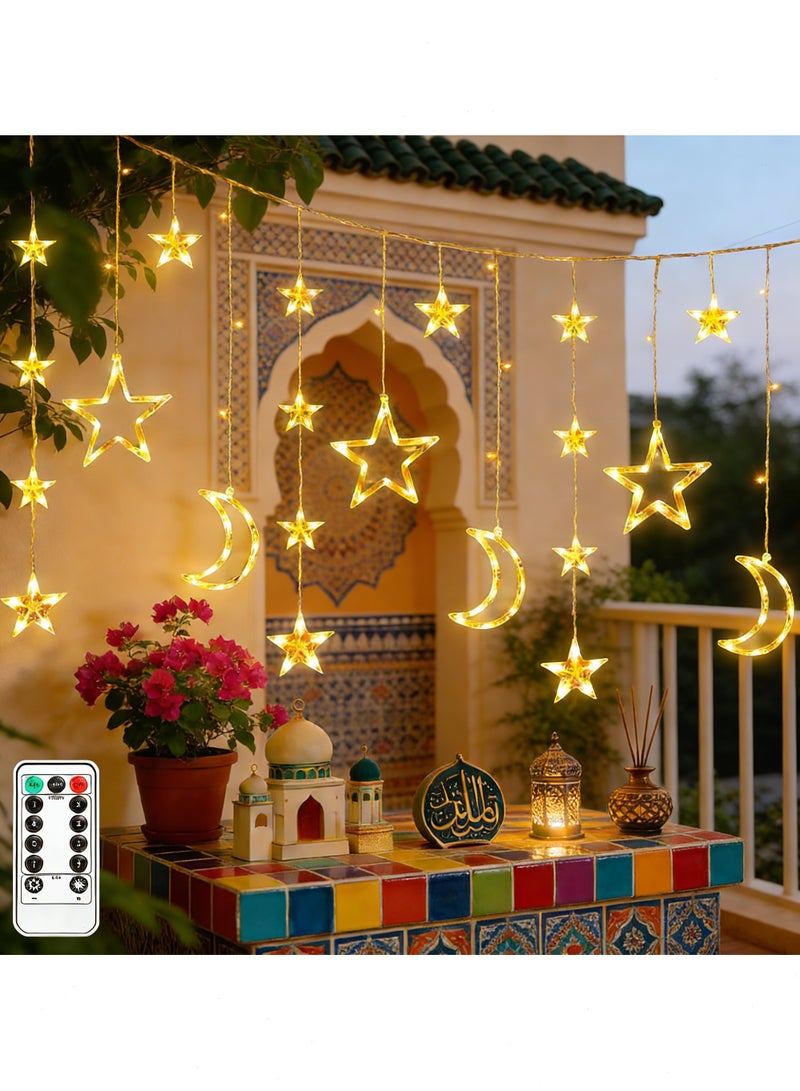 Ramadan Lights with Remote Control & Battery Box - Warm White String Lights, Ramadan Decorations for Home, Festive Ramadan Lamp for Indoor/Outdoor Use - Image 1